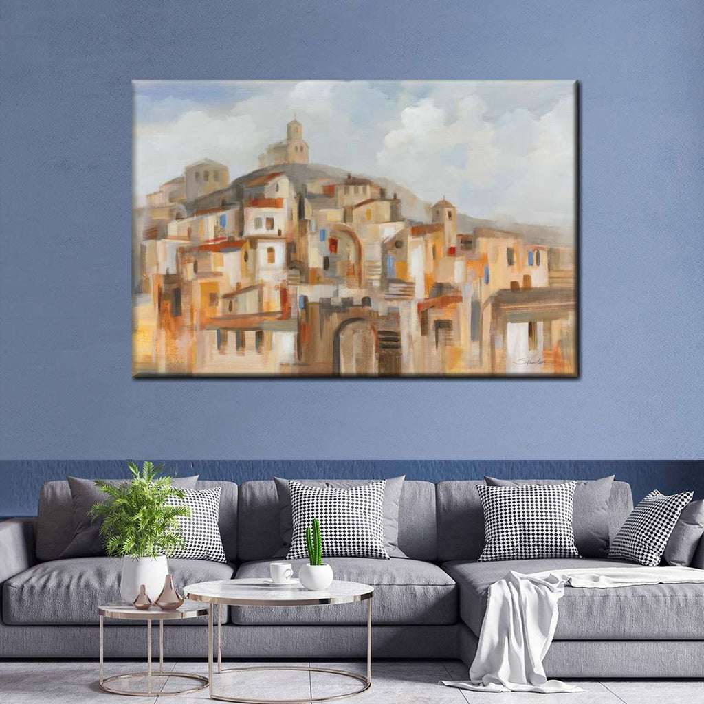 Town On The Hill Wall Art