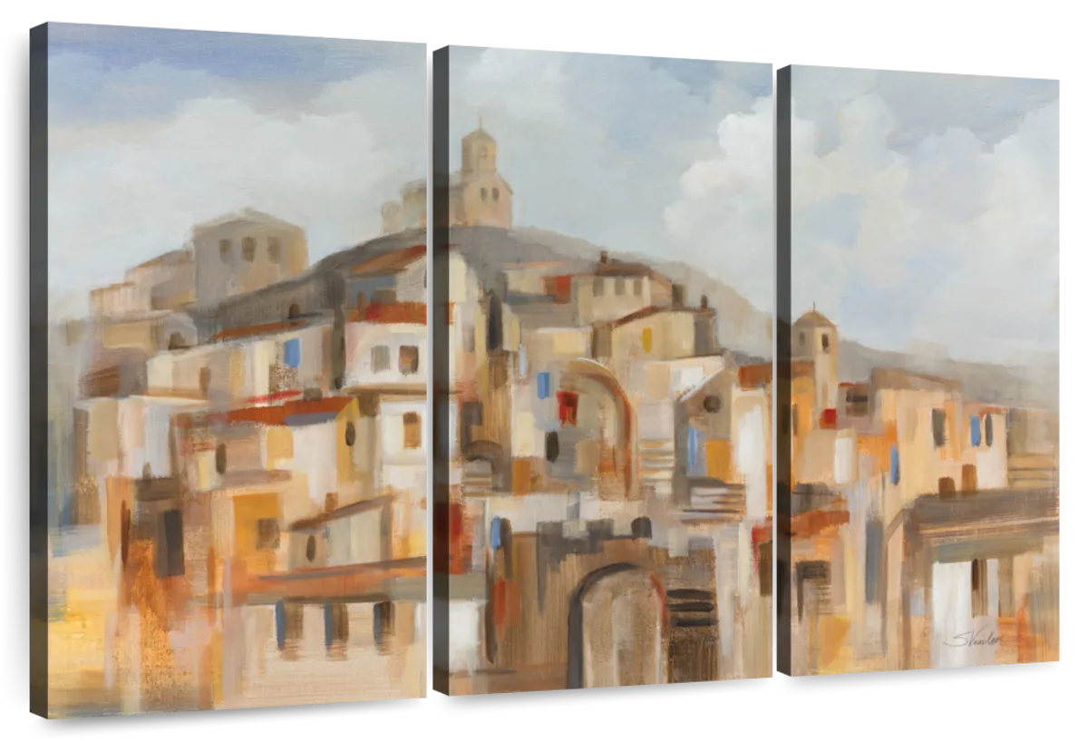 Town On The Hill Wall Art