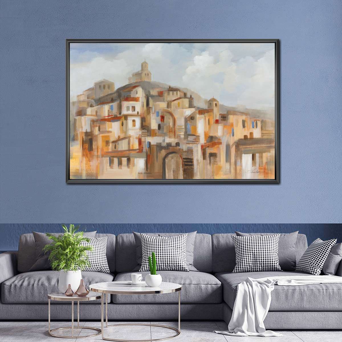 Town On The Hill Wall Art
