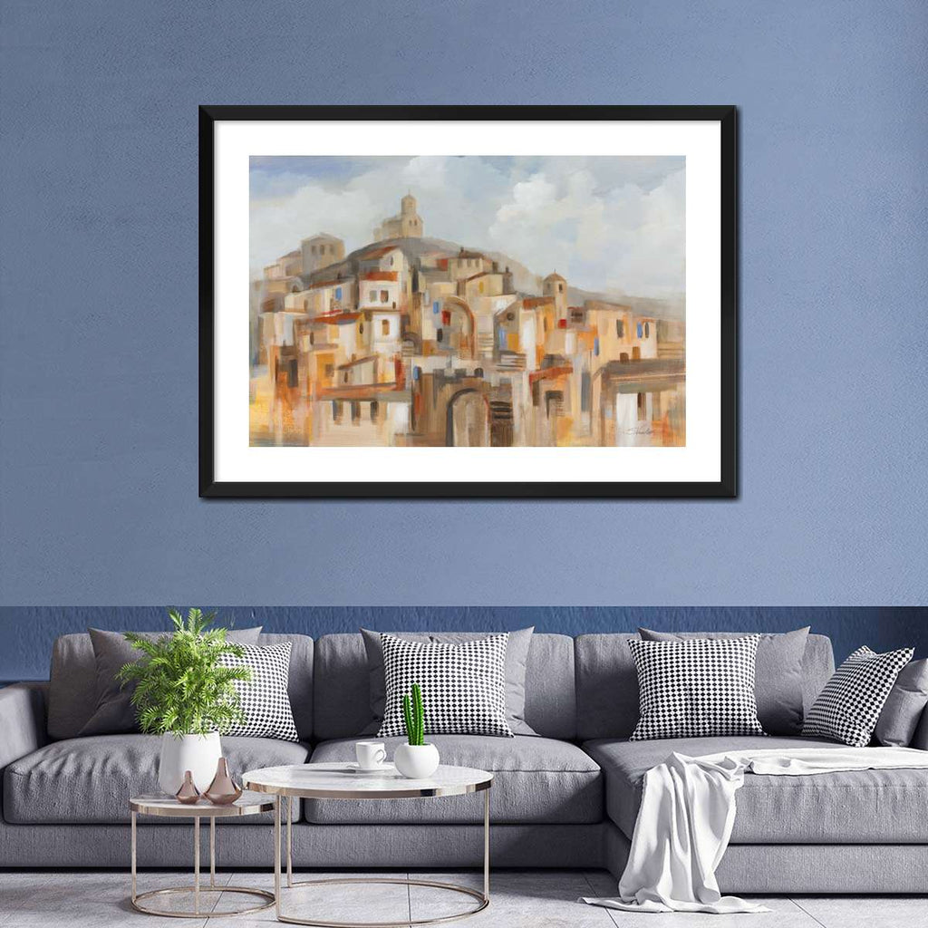 Town On The Hill Wall Art