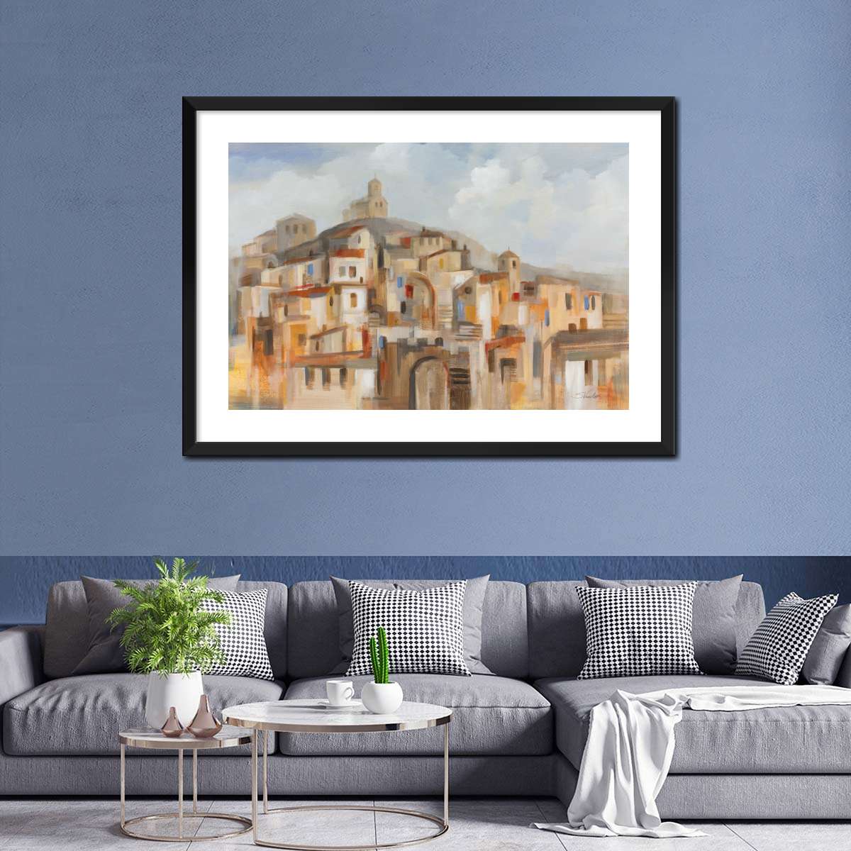 Town On The Hill Wall Art