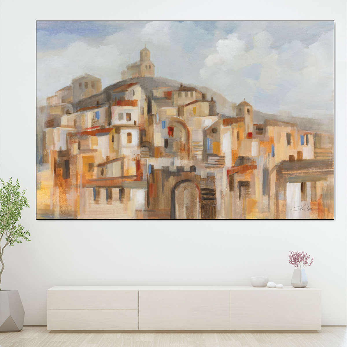 Town On The Hill Wall Art
