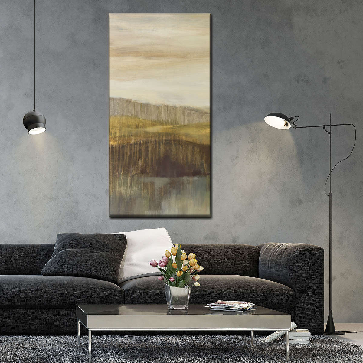 Hills By The River Triptych I Wall Art
