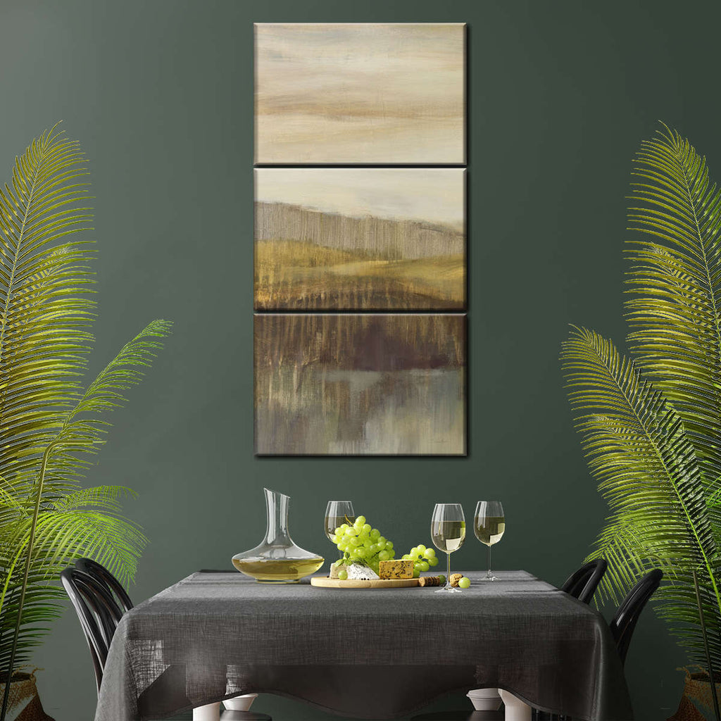 Hills By The River Triptych I Wall Art
