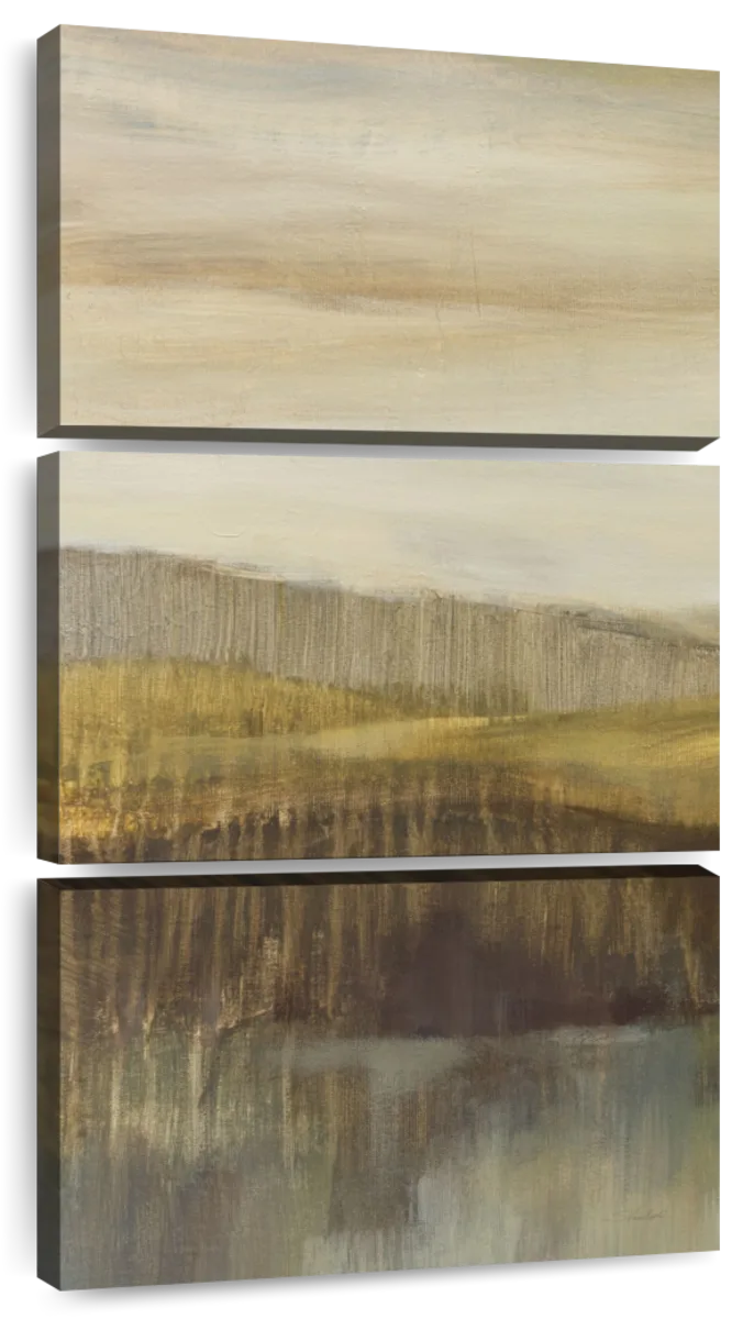 Hills By The River Triptych I Wall Art