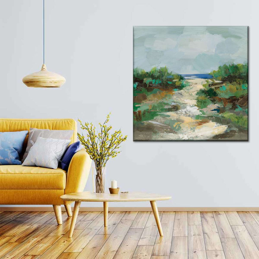 Abstract Grassy Beach Wall Art