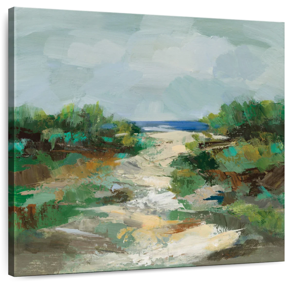 Abstract Grassy Beach Wall Art