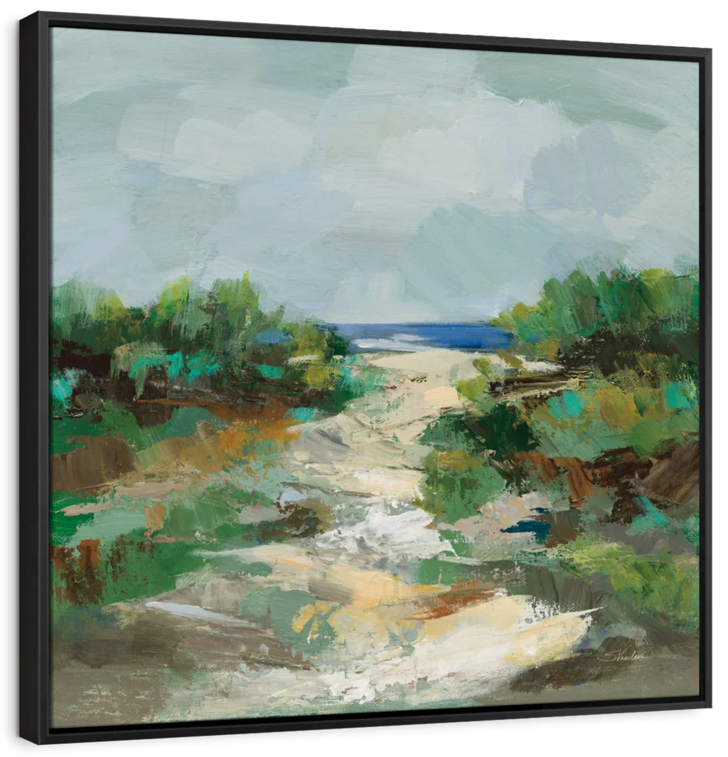 Abstract Grassy Beach Wall Art