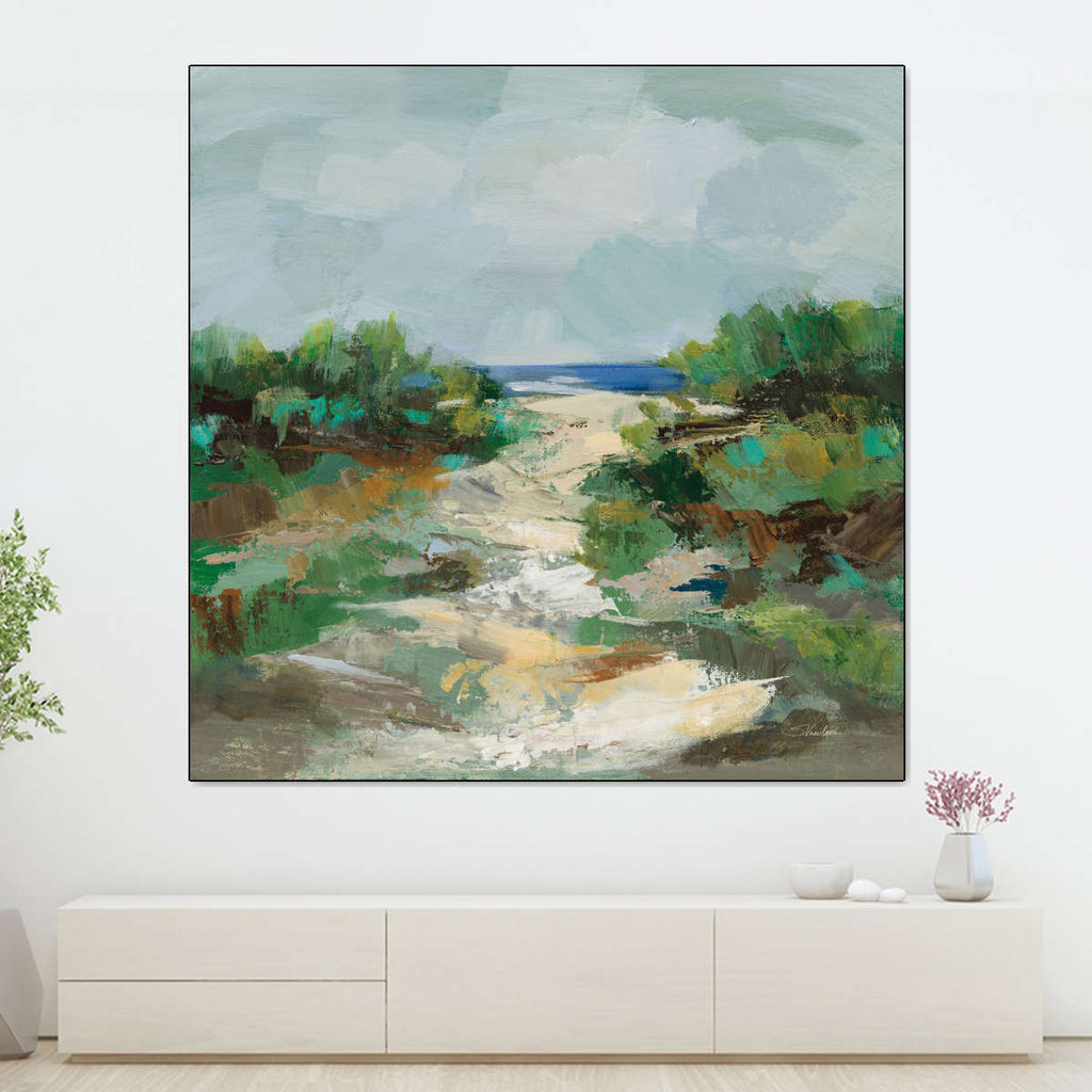 Abstract Grassy Beach Wall Art