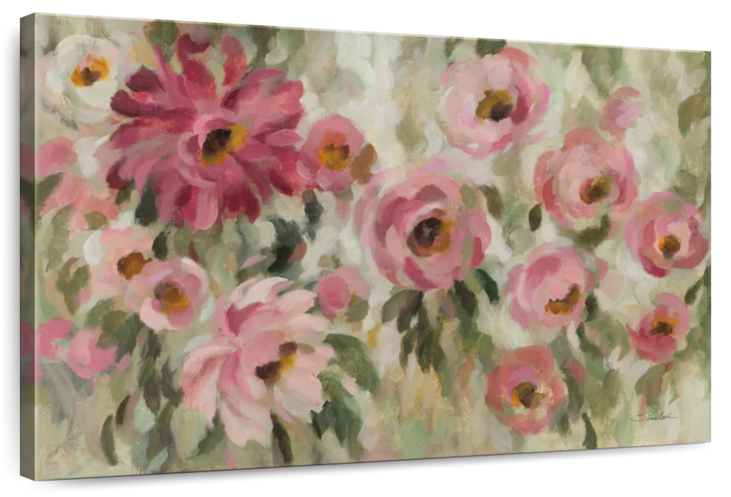Pink And Sage Garden Wall Art