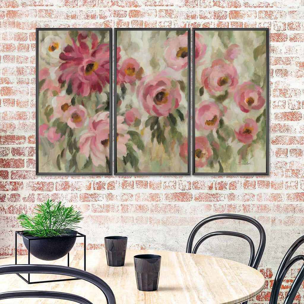 Pink And Sage Garden Wall Art
