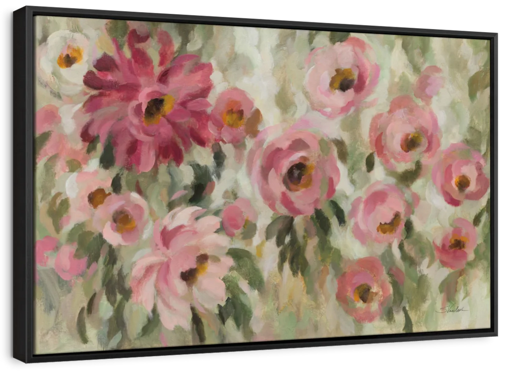 Pink And Sage Garden Wall Art