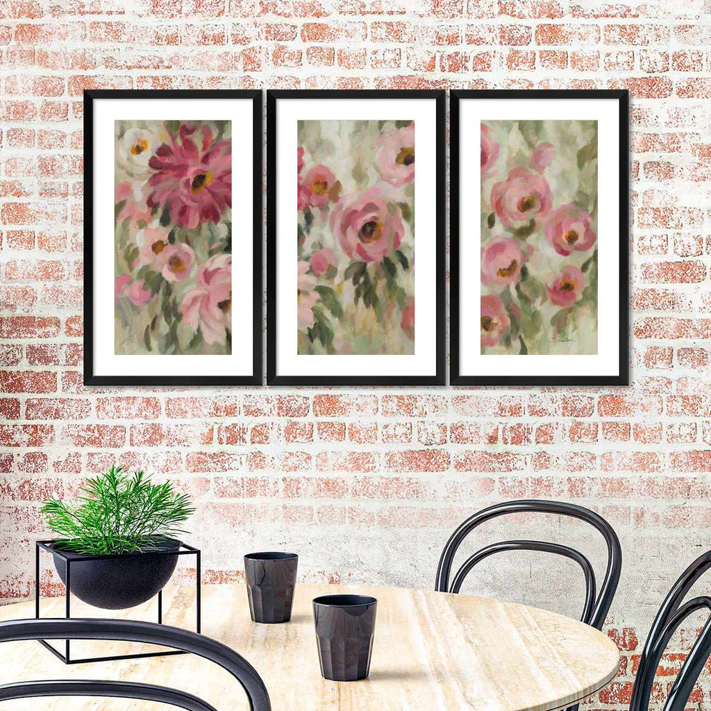 Pink And Sage Garden Wall Art