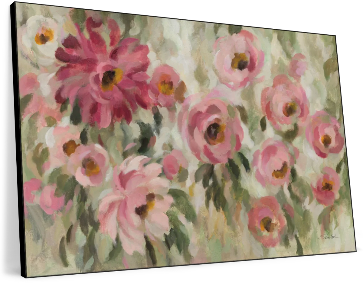 Pink And Sage Garden Wall Art