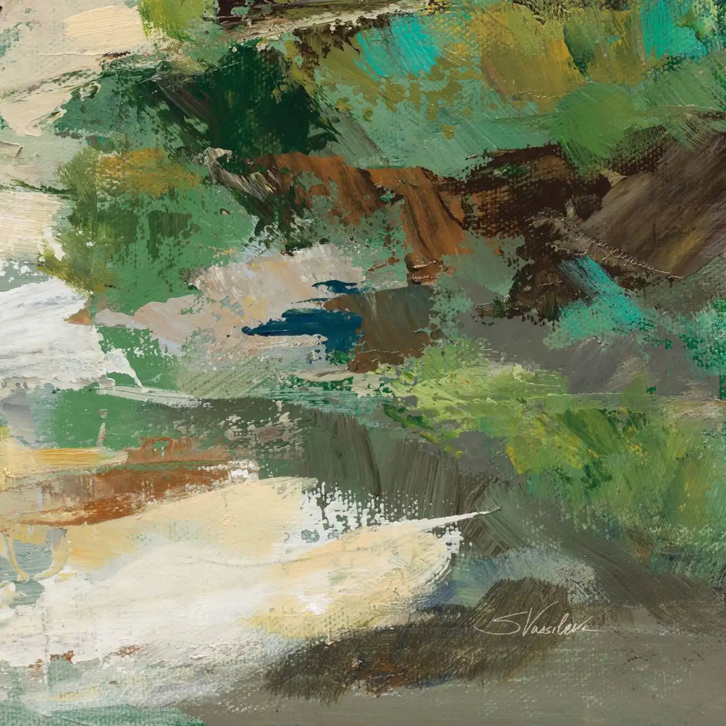 Abstract Grassy Beach Wall Art