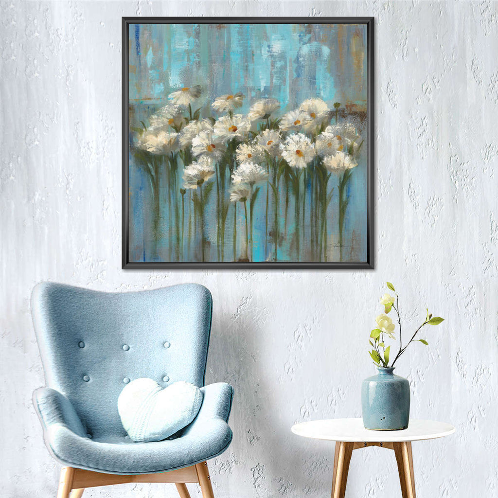 Daisies By The Lake Square V2 Wall Art