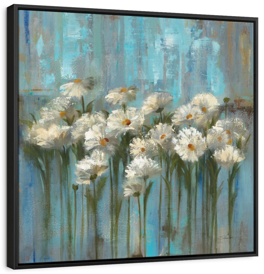 Daisies By The Lake Square V2 Wall Art