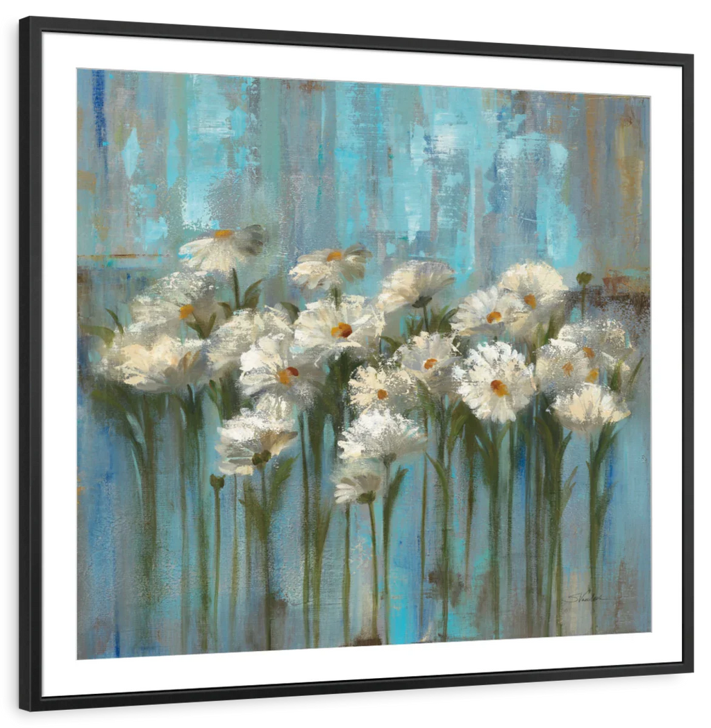 Daisies By The Lake Square V2 Wall Art