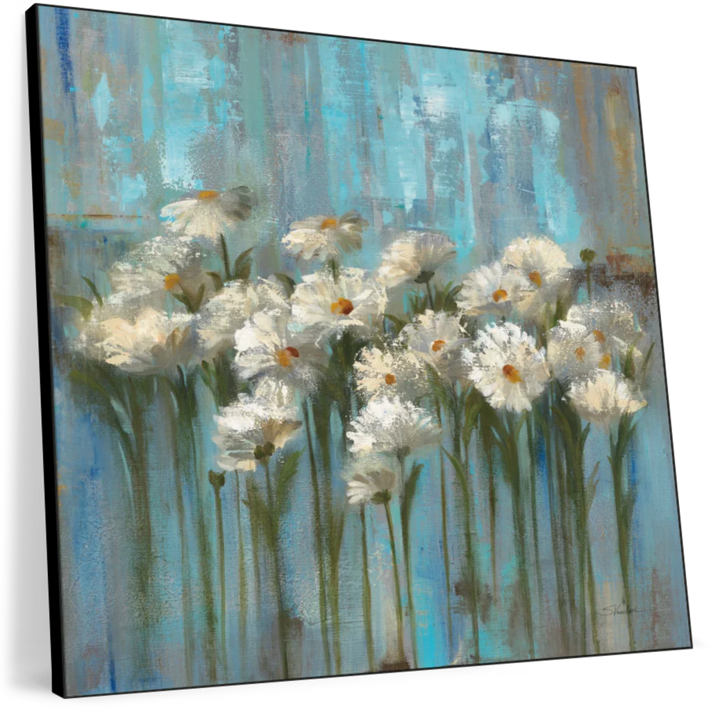 Daisies By The Lake Square V2 Wall Art