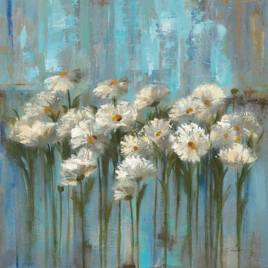 Daisies By The Lake Square V2 Wall Art