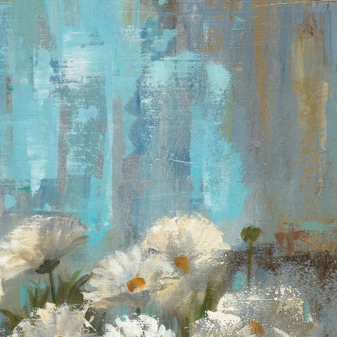 Daisies By The Lake Square V2 Wall Art