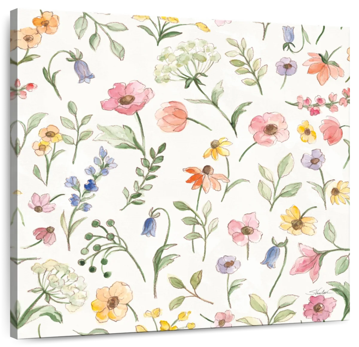 Wild Blooms Pattern IA Wall Art