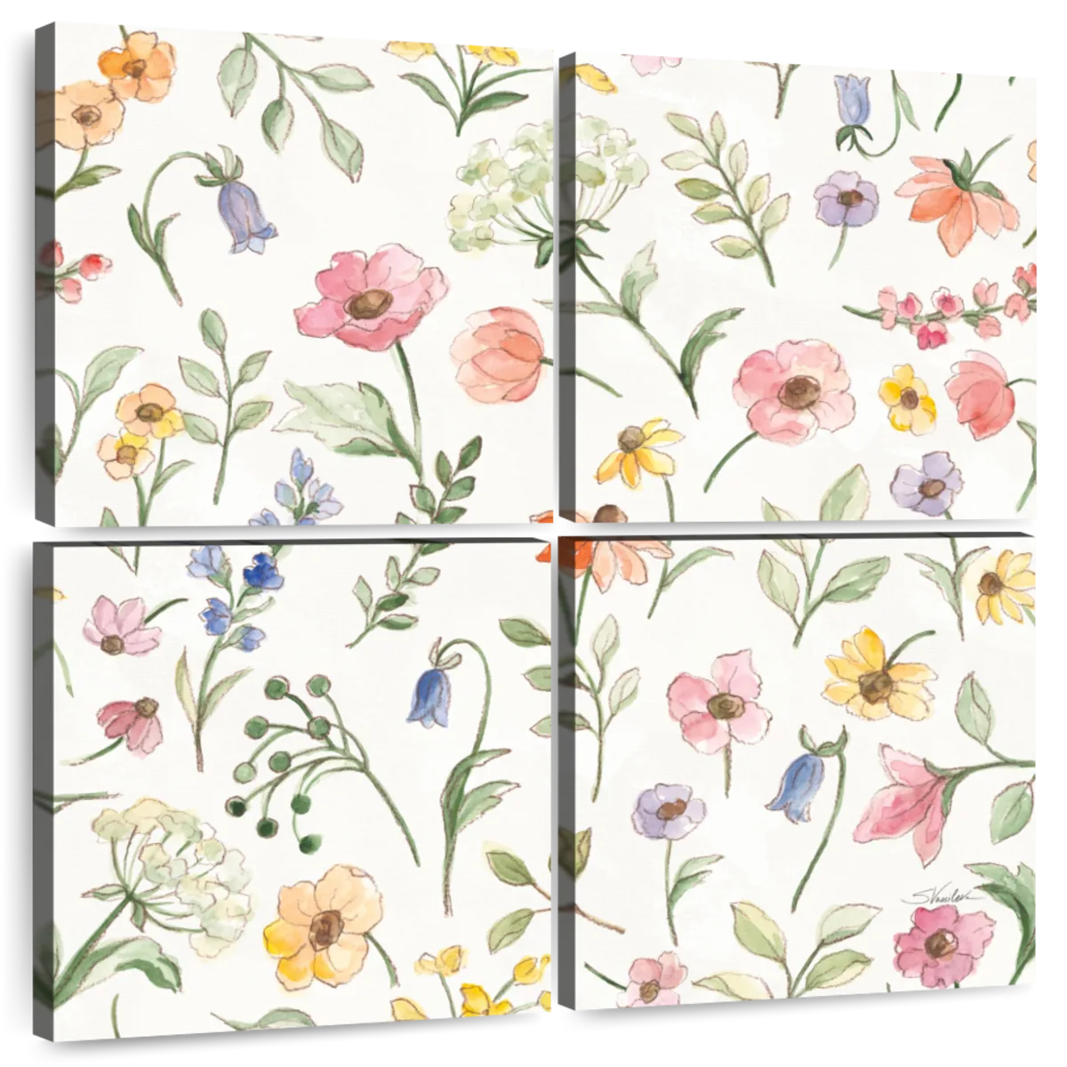 Wild Blooms Pattern IA Wall Art