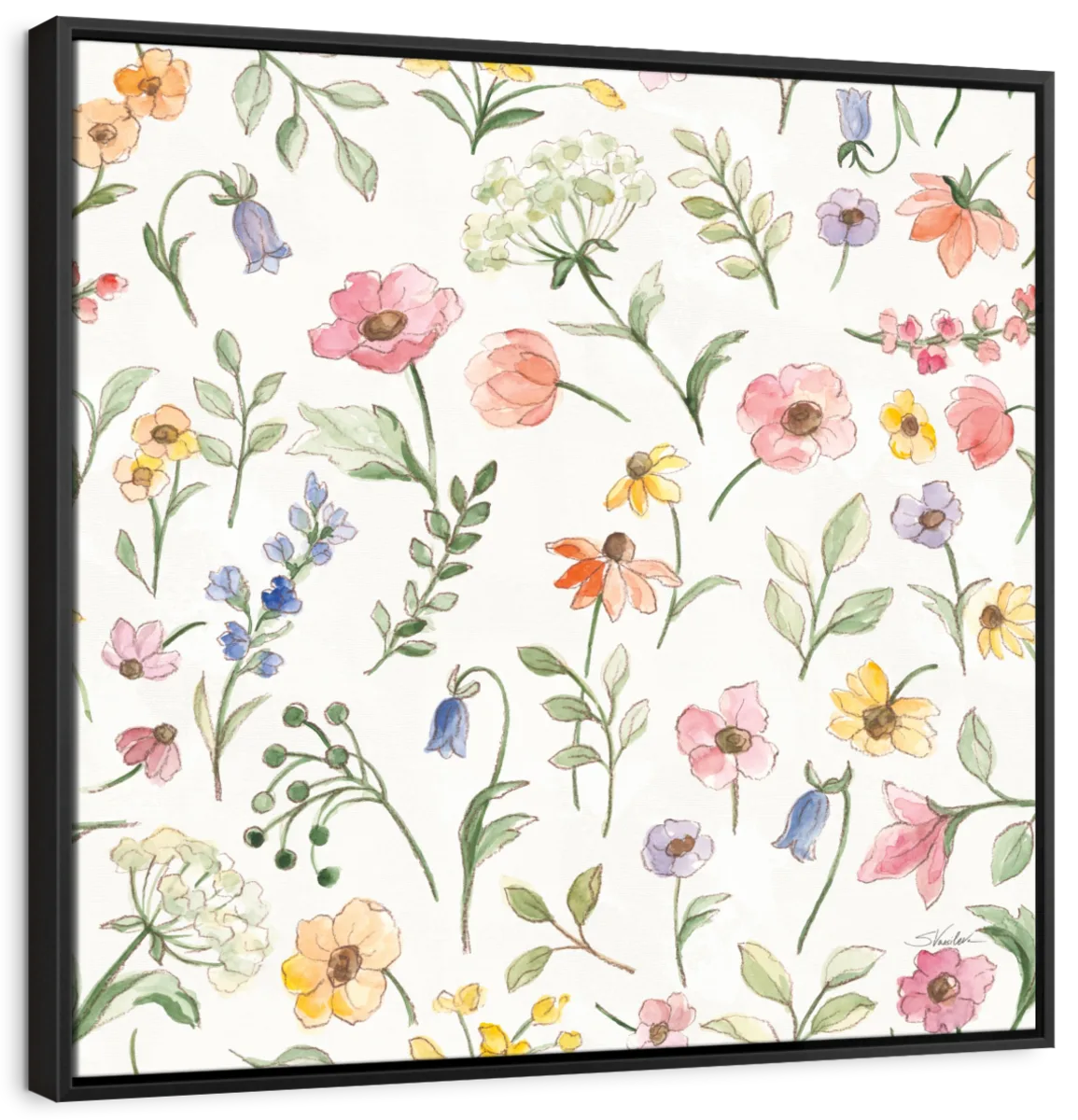 Wild Blooms Pattern IA Wall Art