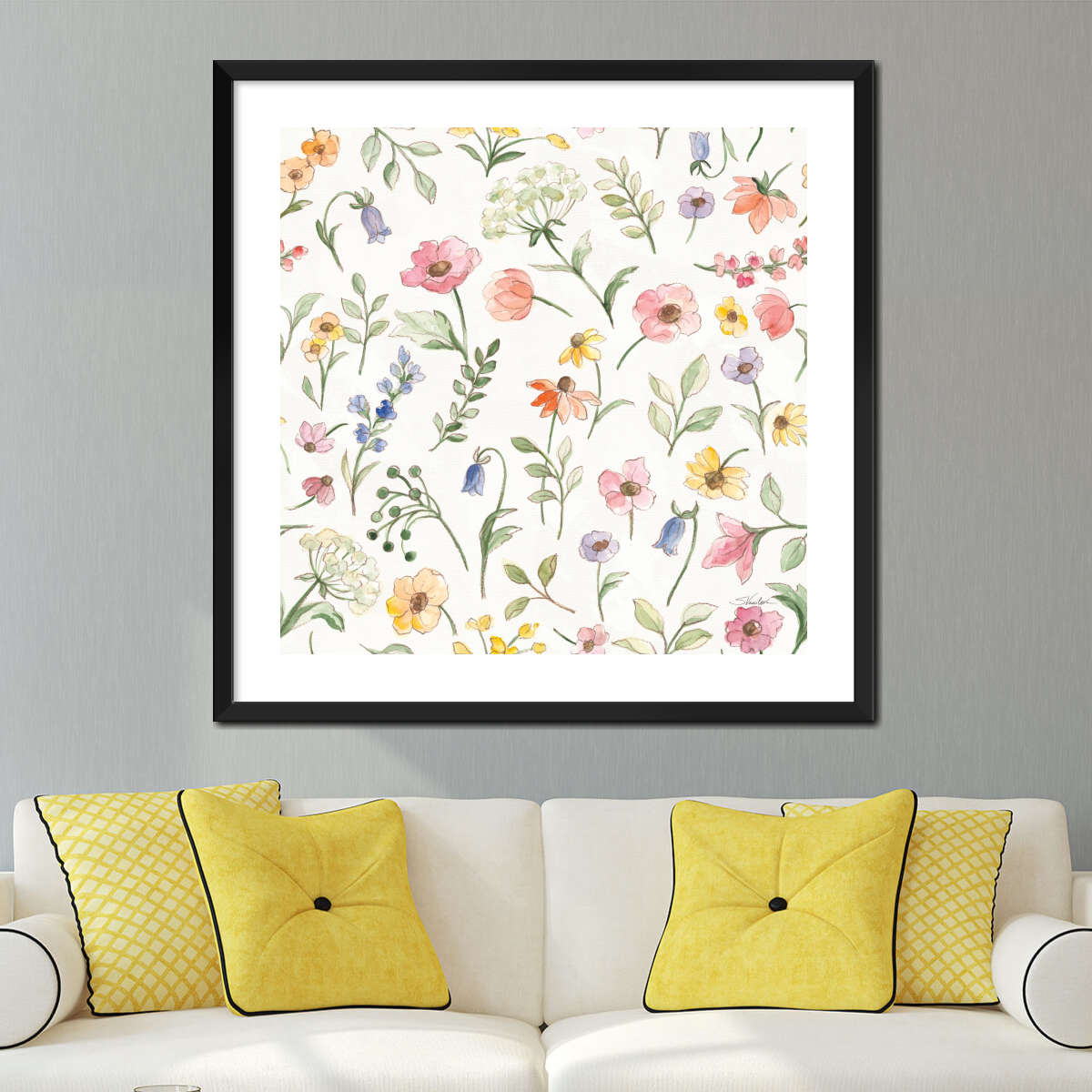Wild Blooms Pattern IA Wall Art
