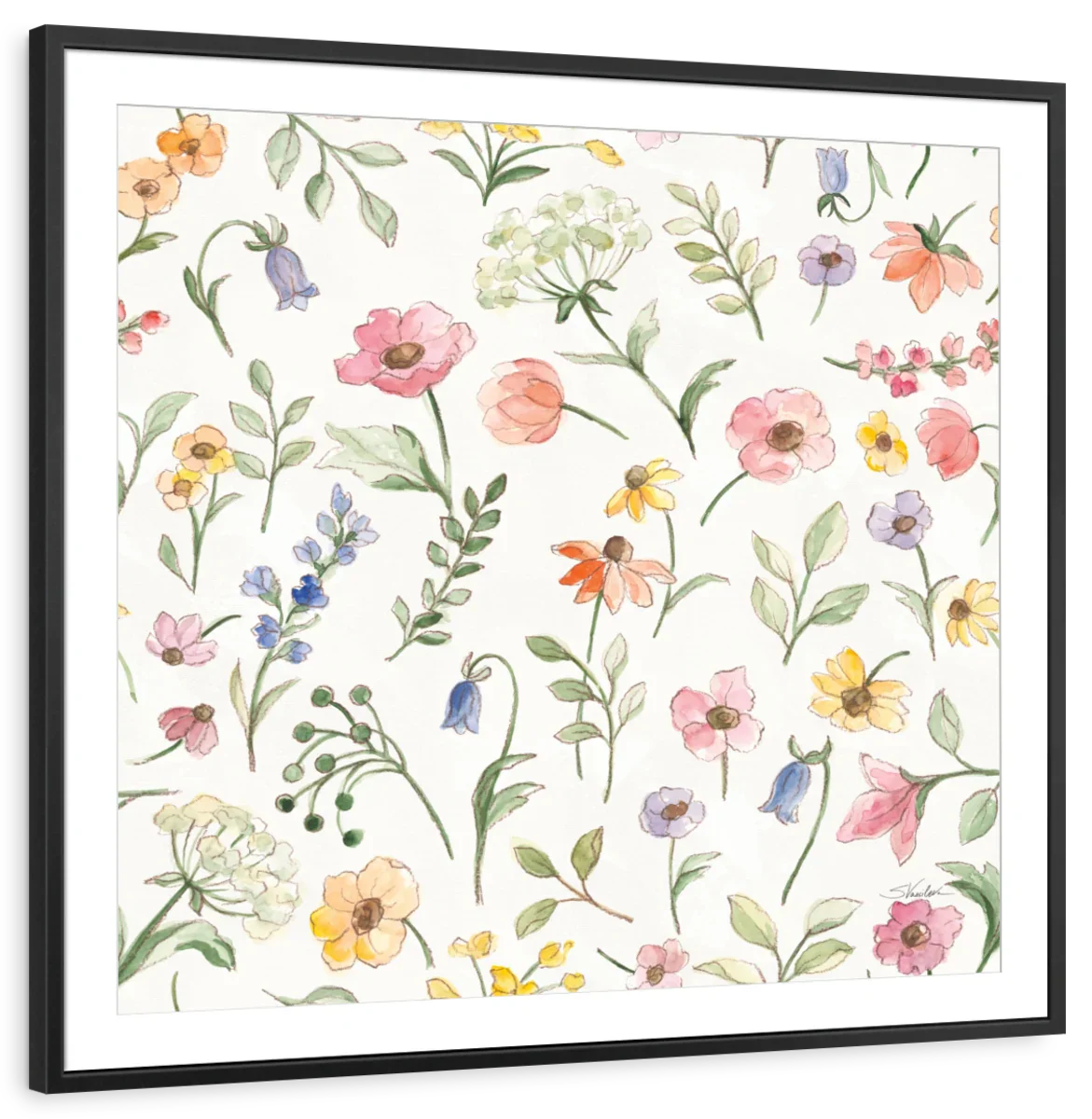 Wild Blooms Pattern IA Wall Art