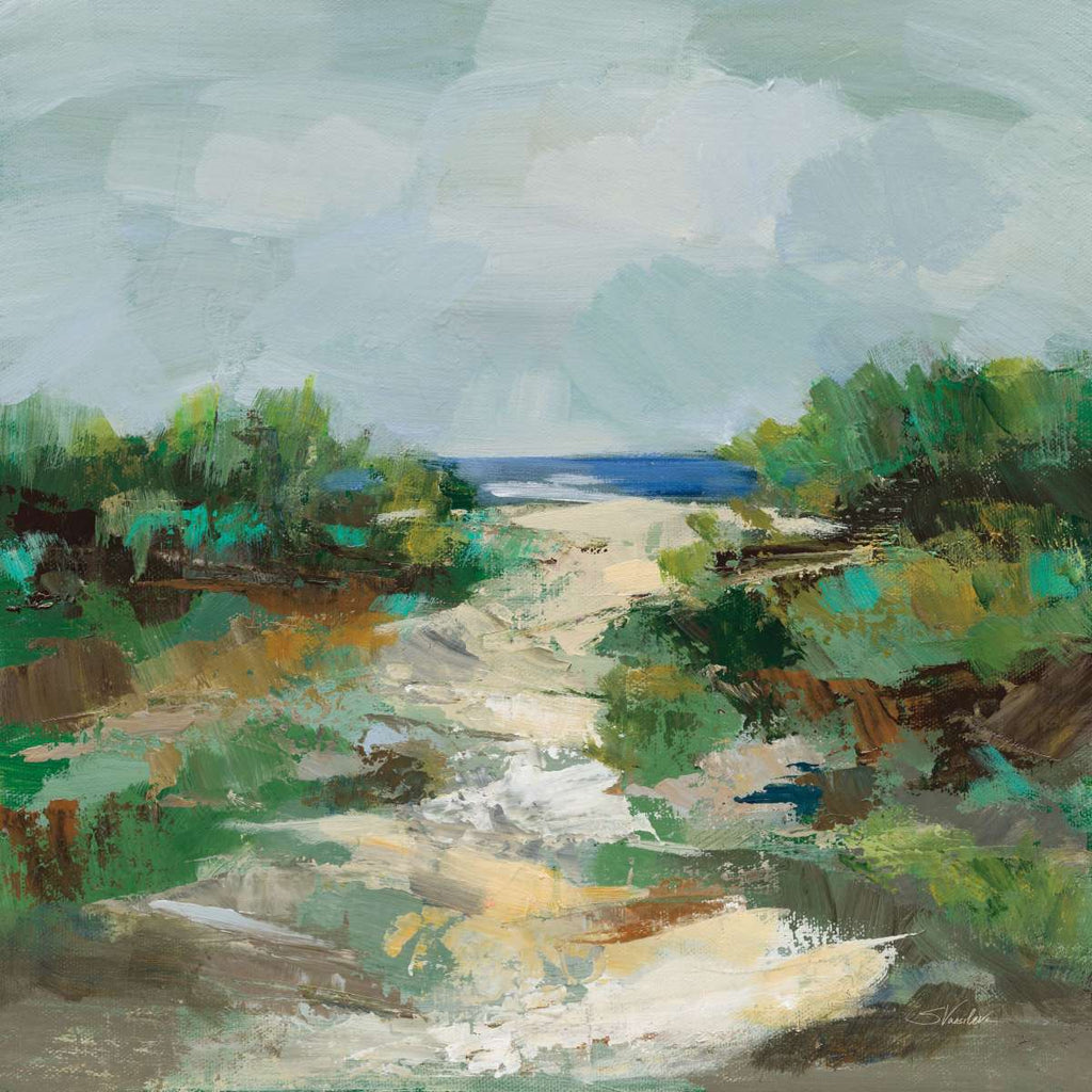 Abstract Grassy Beach Wall Art