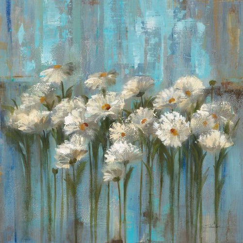 Daisies By The Lake Square V2 Wall Art