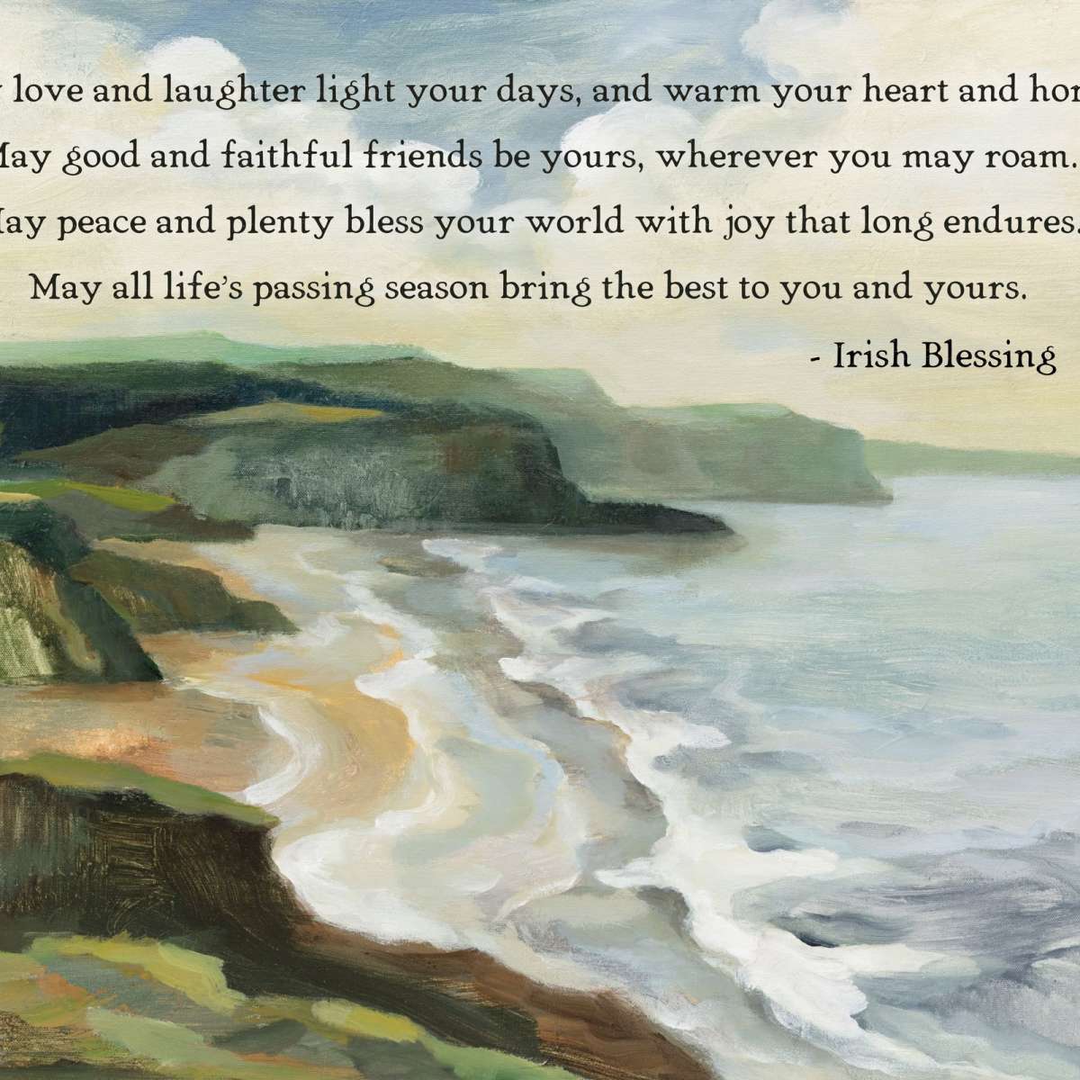 Irish Coast Blessing Wall Art