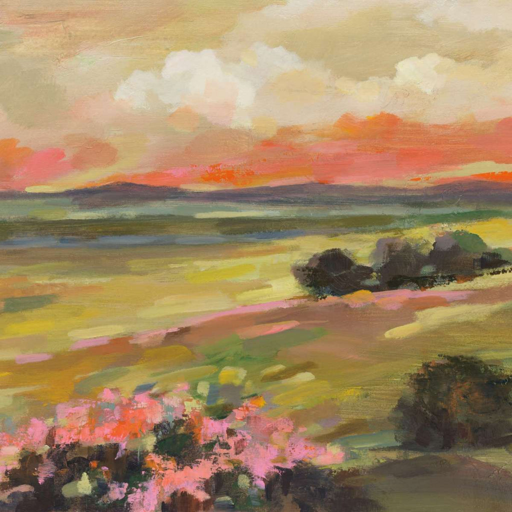 Valley View At Sunset Wall Art