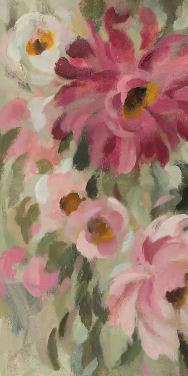 Pink And Sage Garden Wall Art