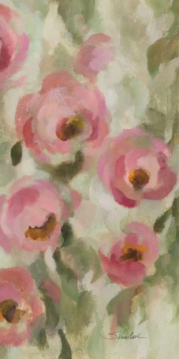 Pink And Sage Garden Wall Art