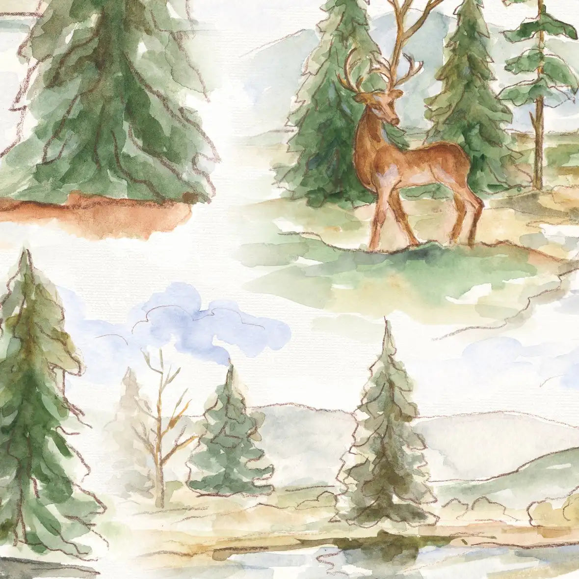 Rustic Retreat Pattern I Wall Art