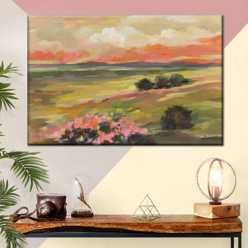 Valley View At Sunset Wall Art
