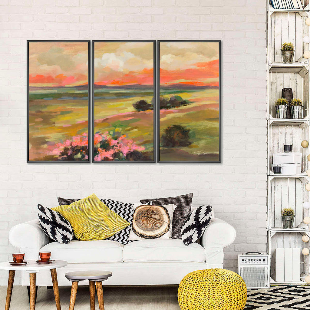 Valley View At Sunset Wall Art