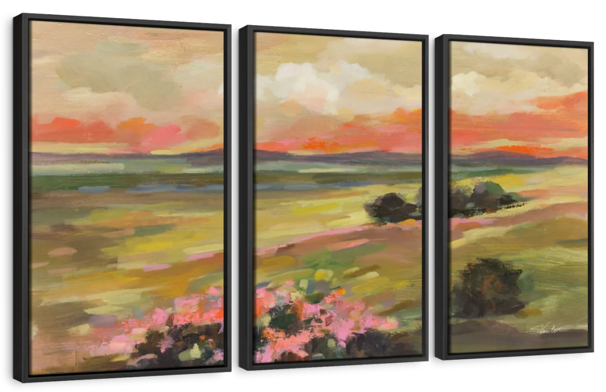 Valley View At Sunset Wall Art