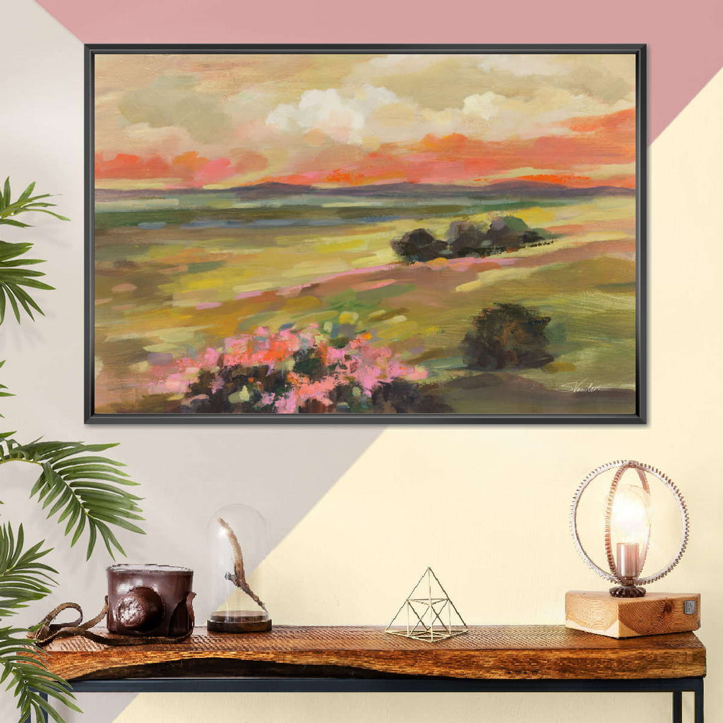 Valley View At Sunset Wall Art