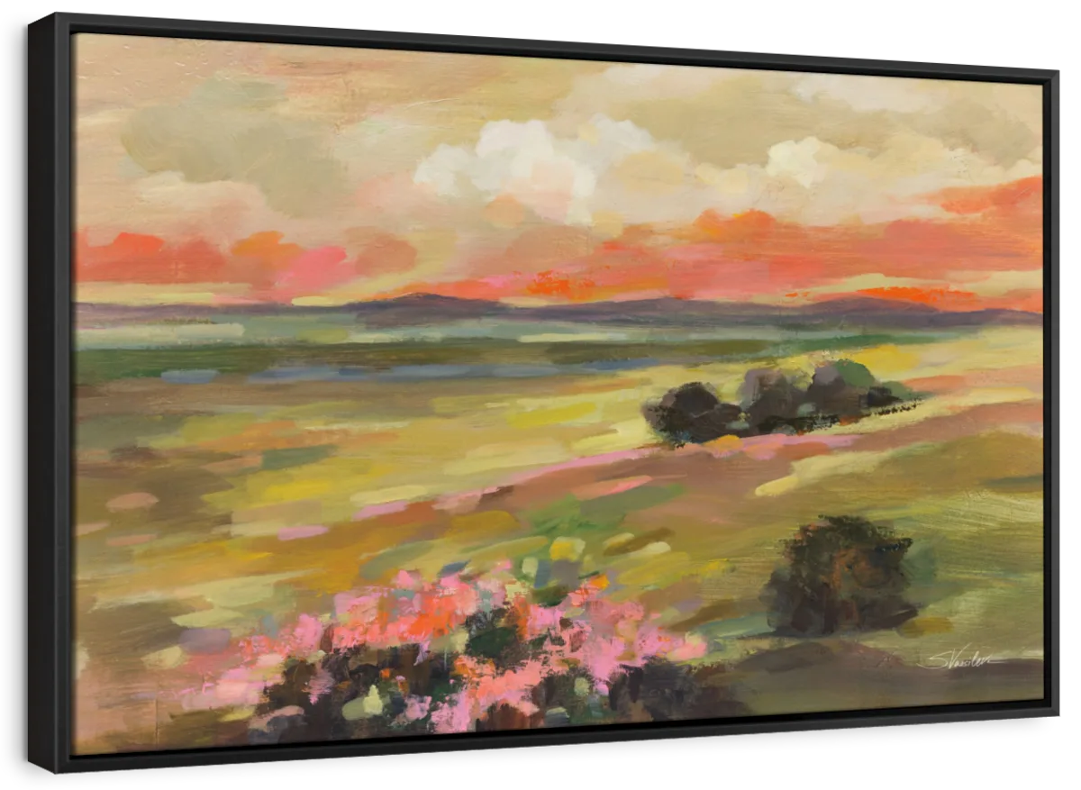 Valley View At Sunset Wall Art