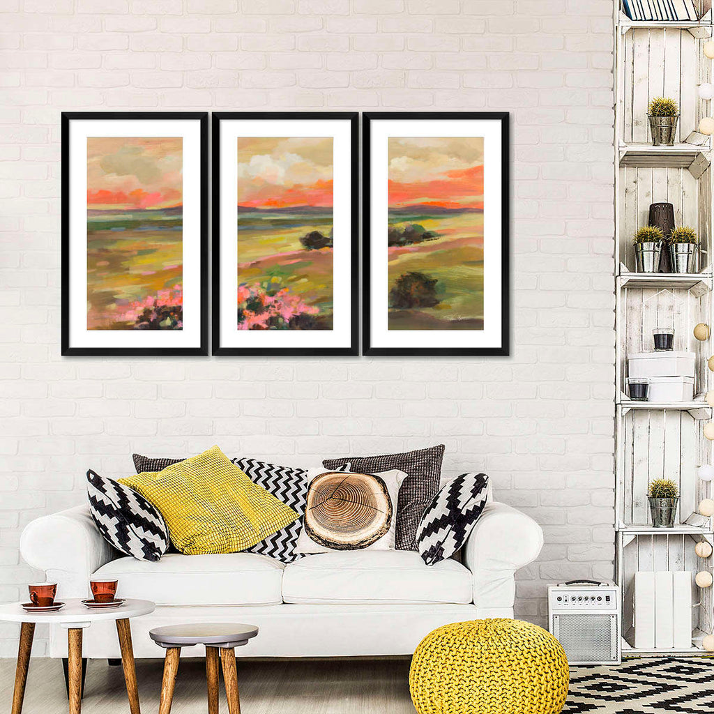 Valley View At Sunset Wall Art