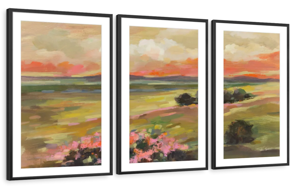 Valley View At Sunset Wall Art