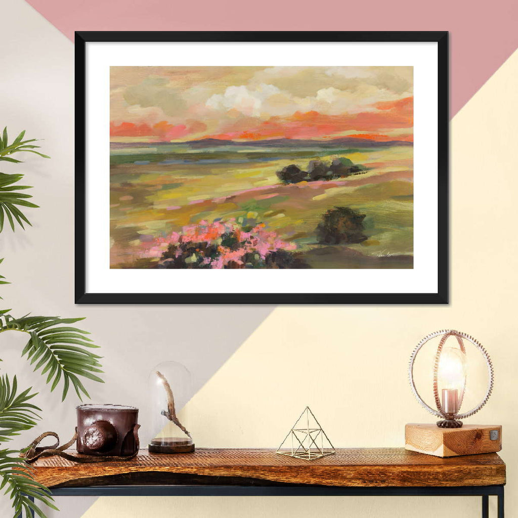 Valley View At Sunset Wall Art