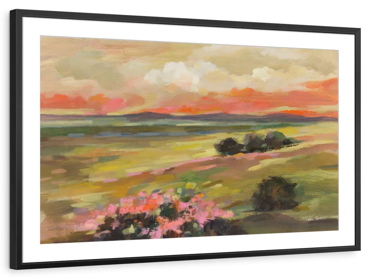 Valley View At Sunset Wall Art