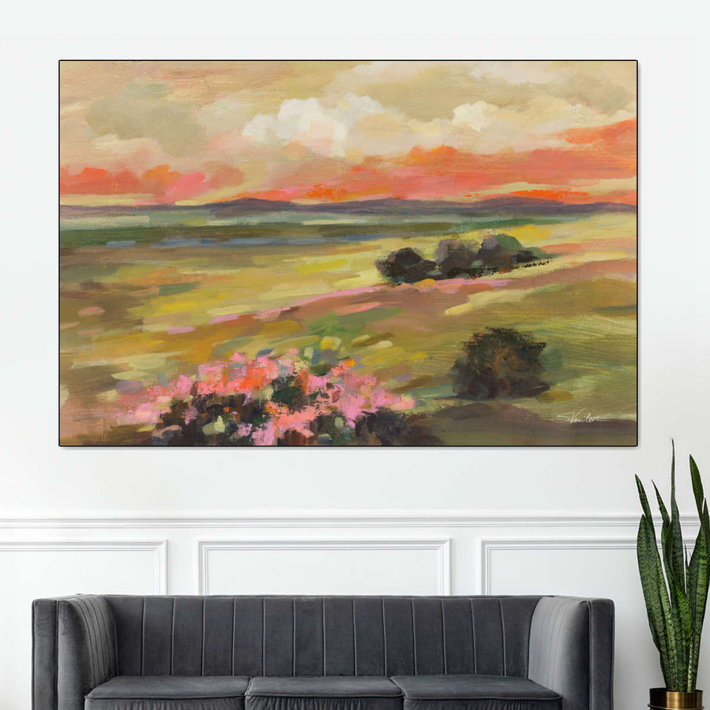 Valley View At Sunset Wall Art