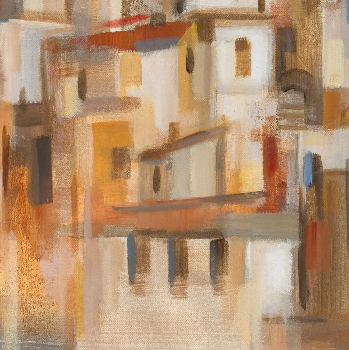 Town On The Hill Sq Wall Art
