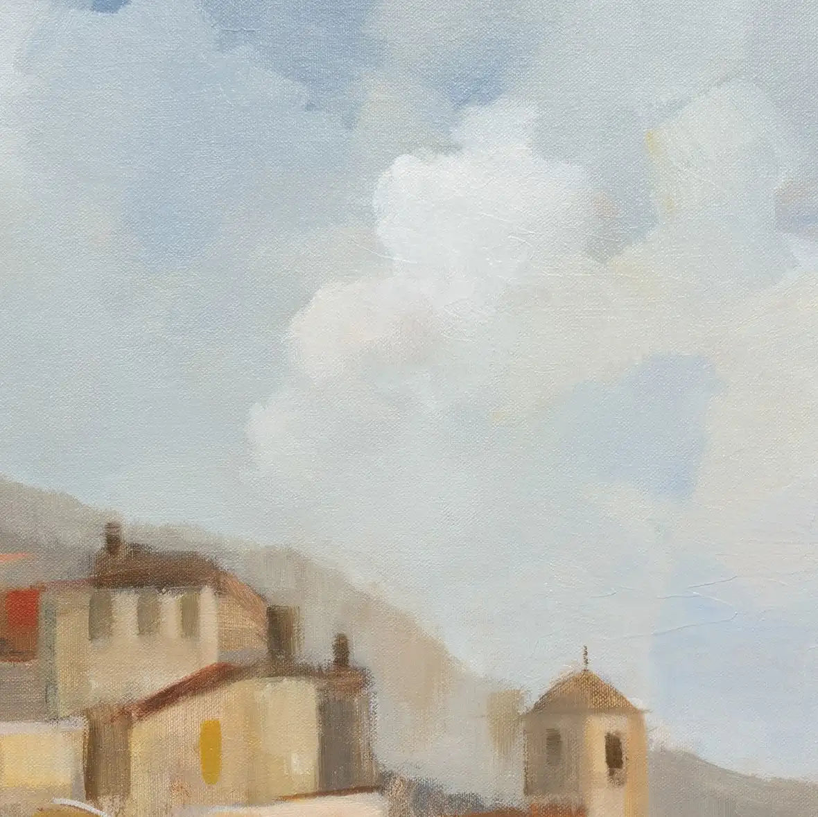 Town On The Hill Sq Wall Art