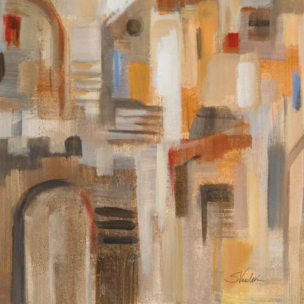 Town On The Hill Sq Wall Art